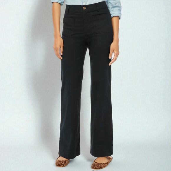 J. Crew Factory Pants - J. Crew Petite Lizzie high-rise patch-pocket wide-leg pant Size 31 Petite